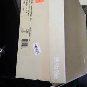 Michael kors black suede boots with real inside fu